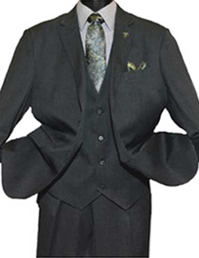 Men’s Dress Suits - Gray 3-piece Suit
