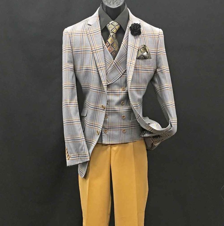 light-blue-plaid-3pc-suit-yellow-pants_1000sq | Men In Style Orlando